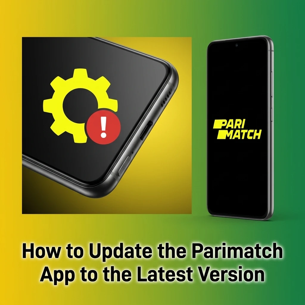 Parimatch app update guide showing APK download process for Android and automatic PWA update for iOS users