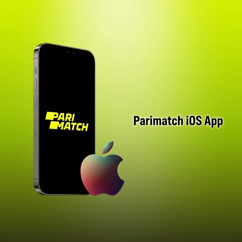 Parimatch iOS app interface on iPhone showing sports betting and live casino features, free download for iOS 12.0 and above